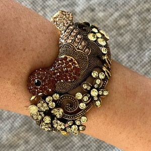 Rare bird bangle bracelet costume jewellery